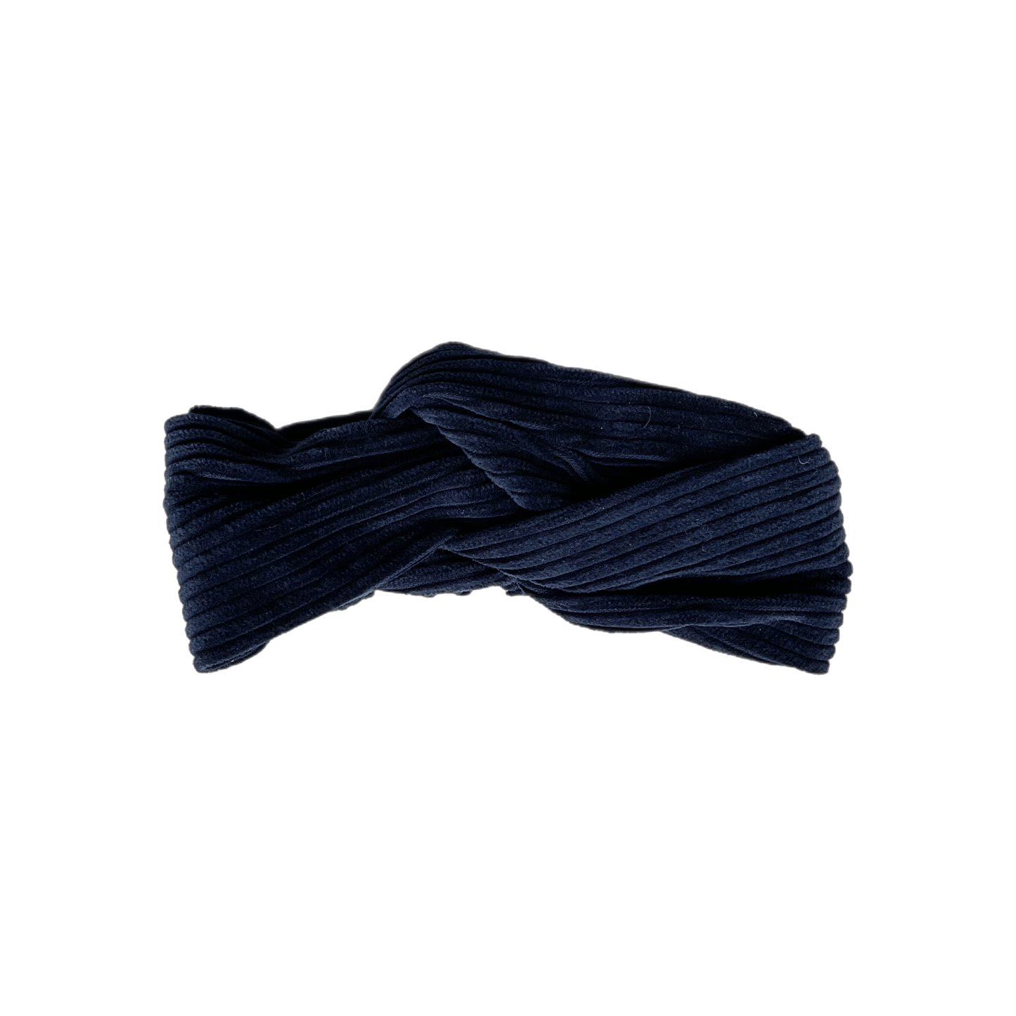 Solid Twist Headband Accessories CHRISTINE ALCALAY Navy Corduroy  