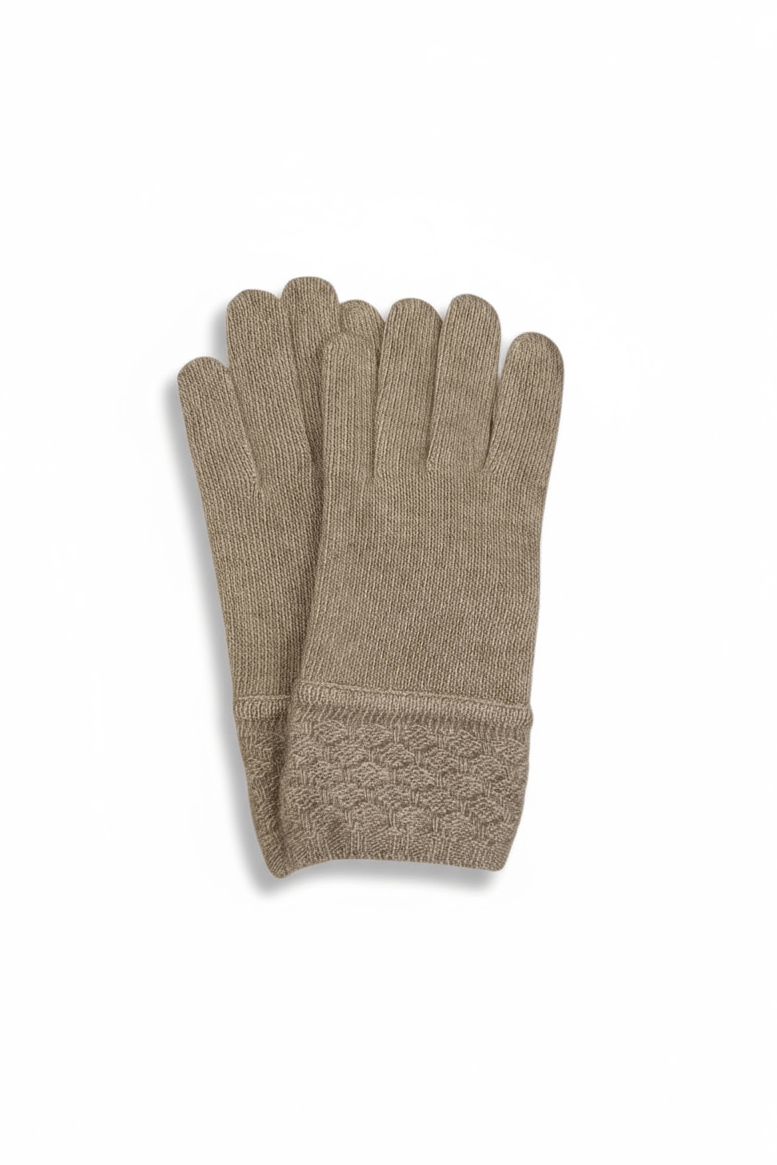 Cashmere Tech Gloves with Stitched Cuff Accessories CHRISTINE ALCALAY Nile Brown