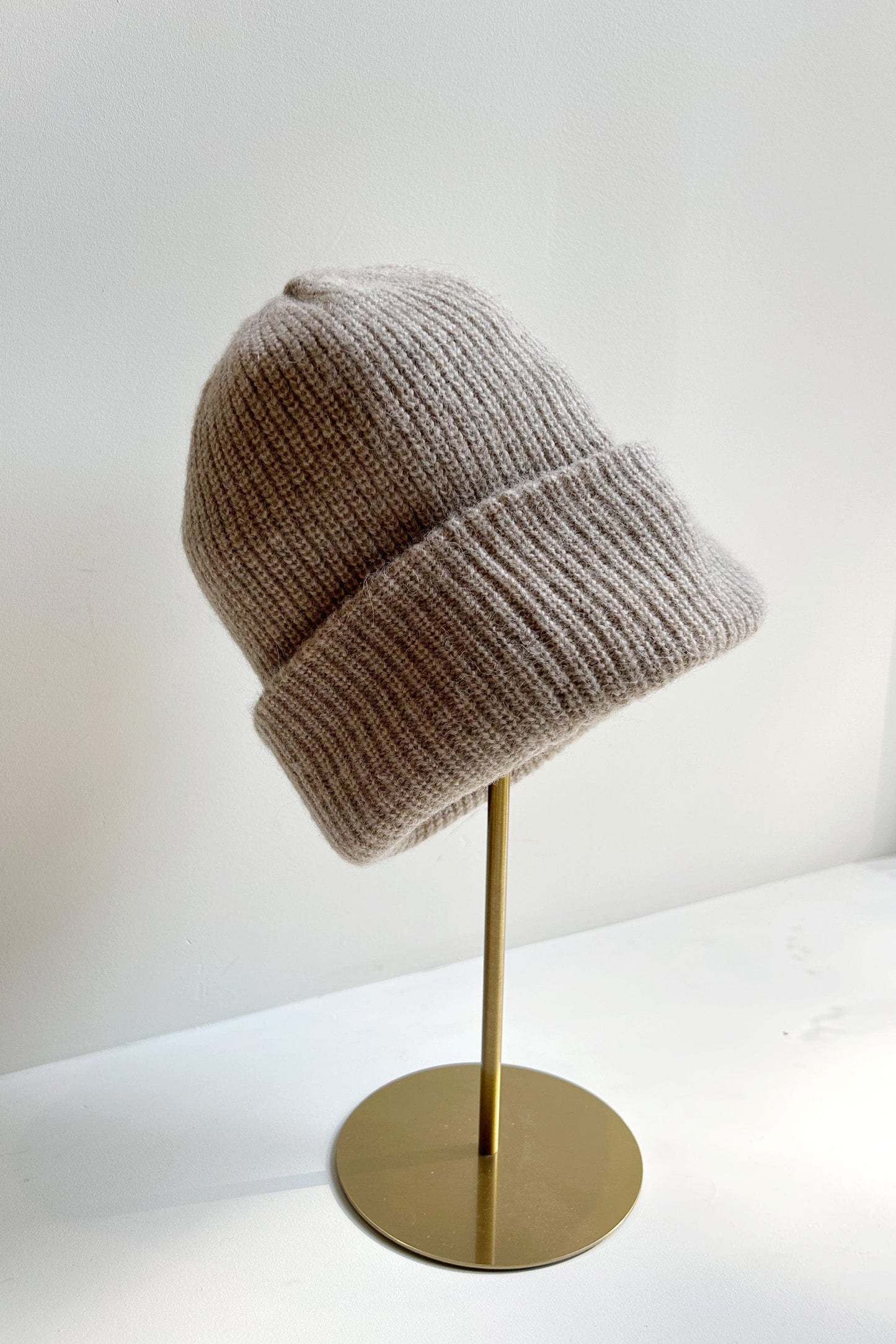 Rib Beanie Hat in Alpaca Wool Blend Accessories CHRISTINE ALCALAY Oatmeal One Size 
