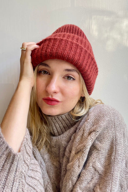 Lofted Beanie in Alpaca Wool Blend Beanies CHRISTINE ALCALAY