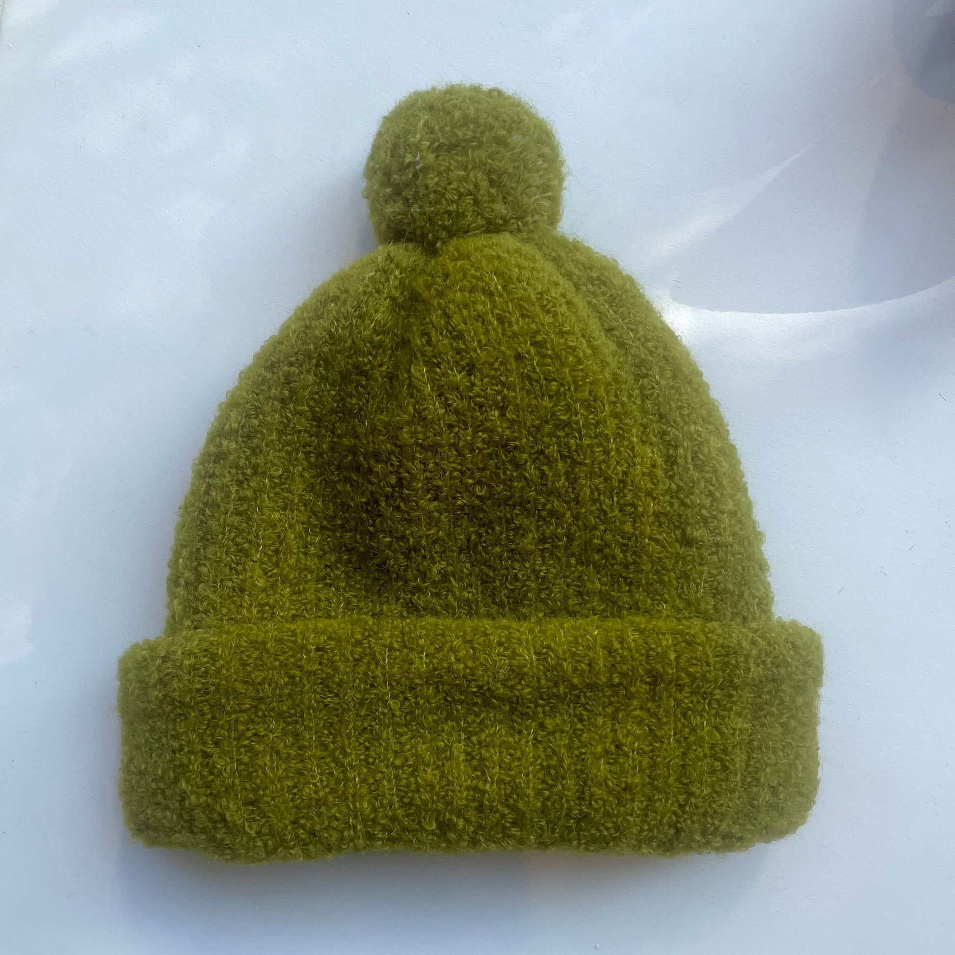 Teddy Boucle Beanie with Pom Accessories CHRISTINE ALCALAY Sprout One Size 