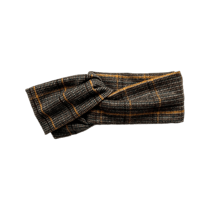 Patterned Twist Headband Accessories CHRISTINE ALCALAY Toffee Plaid  