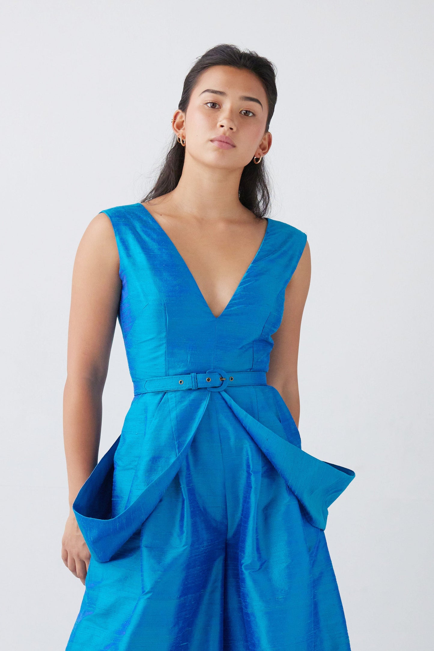 Christine Alcalay Narrow Solid Fabric Belts Belts CHRISTINE ALCALAY Caspian Dupioni Extra small