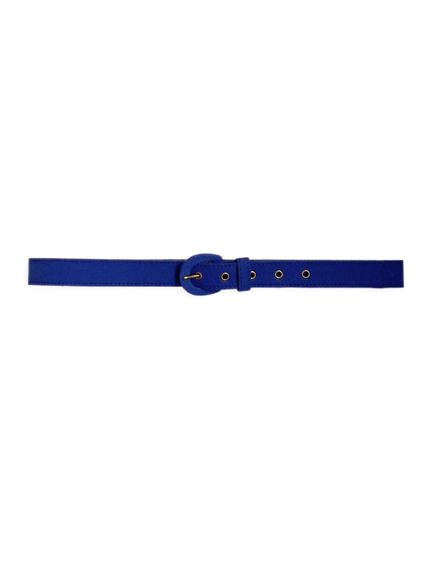 Christine Alcalay Narrow Solid Fabric Belts Belts CHRISTINE ALCALAY Cobalt Cotton Twill Extra small