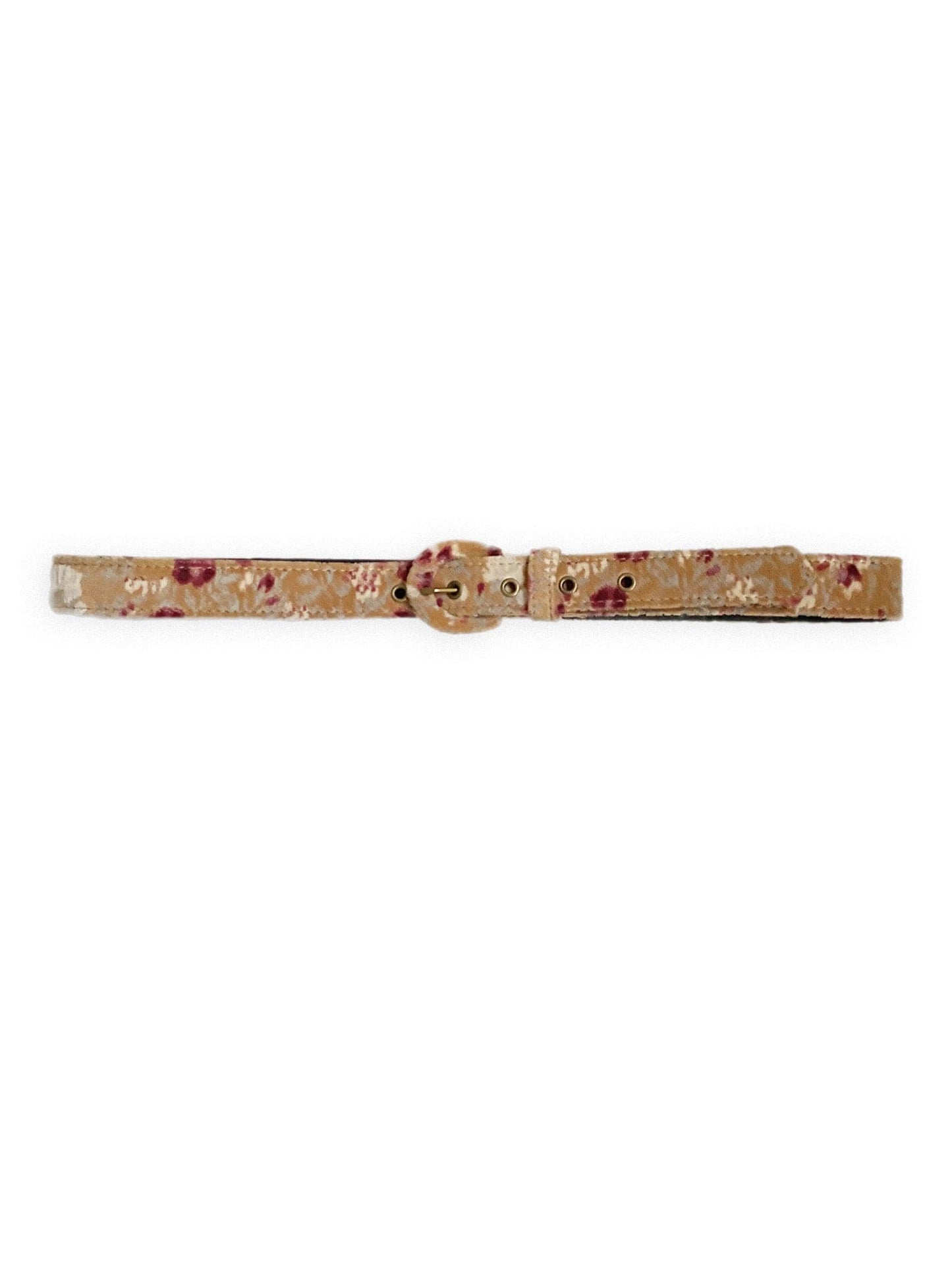 Christine Alcalay Narrow Pattern Fabric Belts Belts CHRISTINE ALCALAY Floral Velvet Extra small