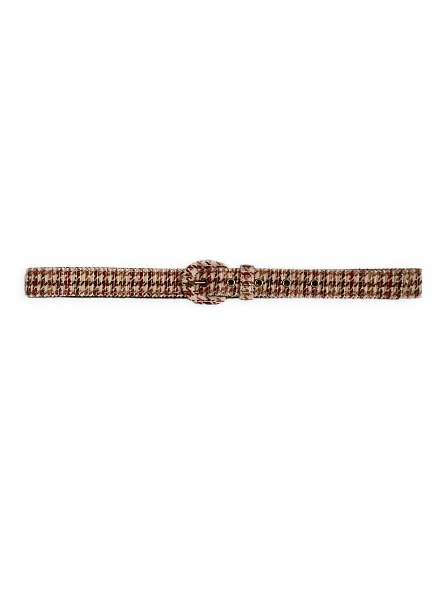 Narrow Belt for Nature vs Nurture Collection Belts CHRISTINE ALCALAY Houndstooth Corduroy (Italian Cotton) Extra Small 