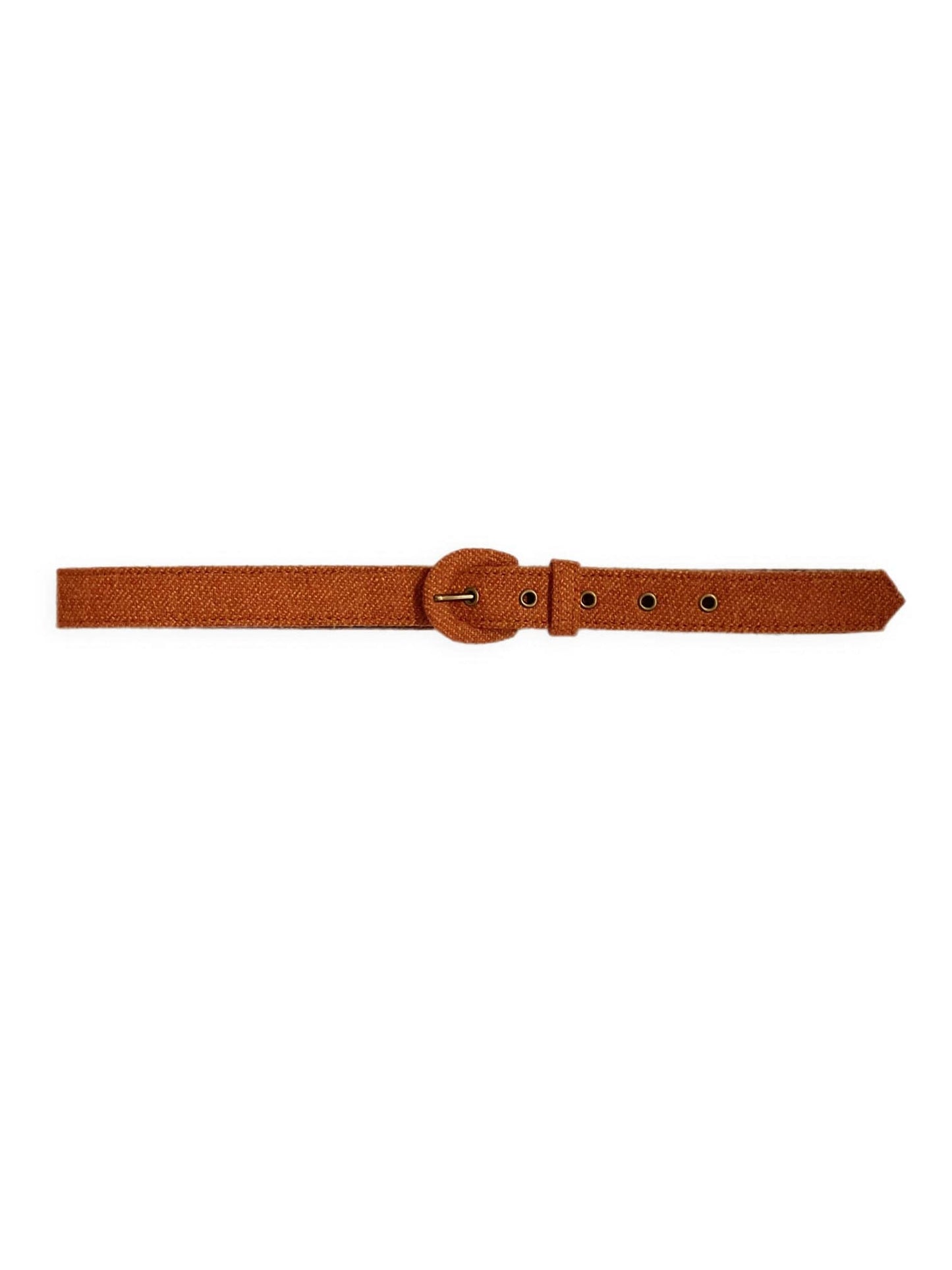 Christine Alcalay Narrow Solid Fabric Belts Belts CHRISTINE ALCALAY Marmalade Wool Extra small
