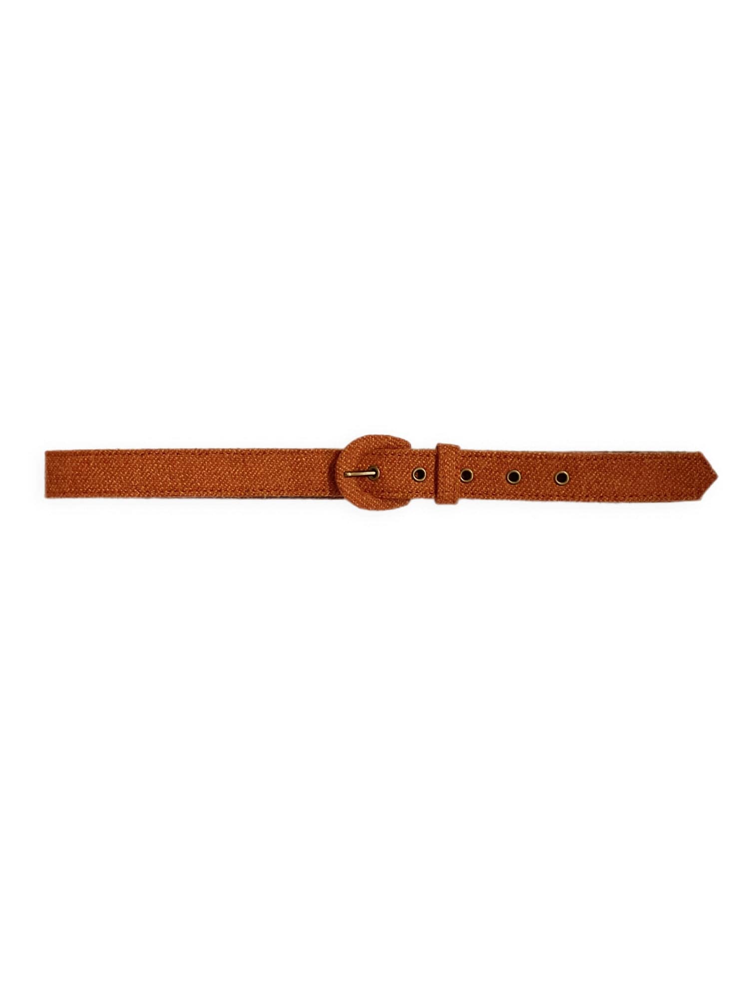Christine Alcalay Narrow Solid Fabric Belts Belts CHRISTINE ALCALAY Marmalade Wool Extra small