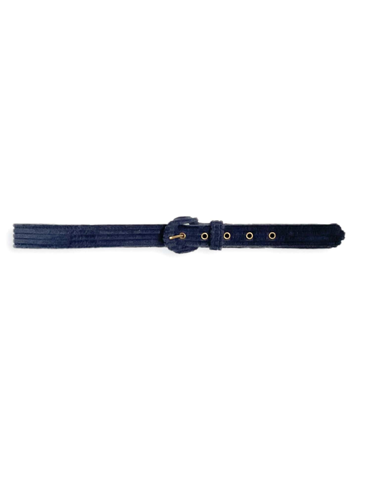 Narrow Belt for Nature vs Nurture Collection Belts CHRISTINE ALCALAY Navy (Corduroy) Extra Small 