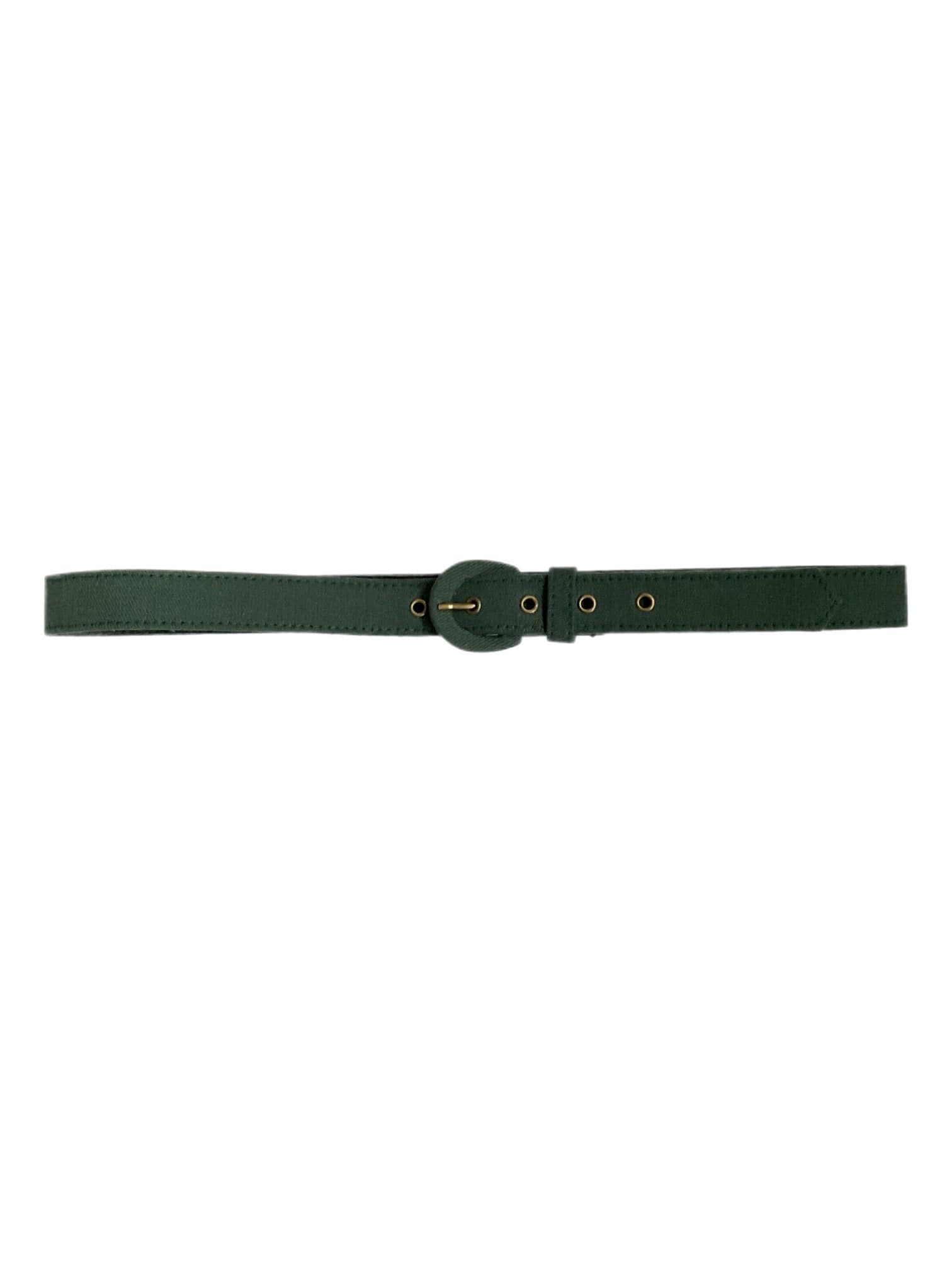 Narrow Belt for Nature vs Nurture Collection Belts CHRISTINE ALCALAY Pine (Cotton Twill) Extra Small 
