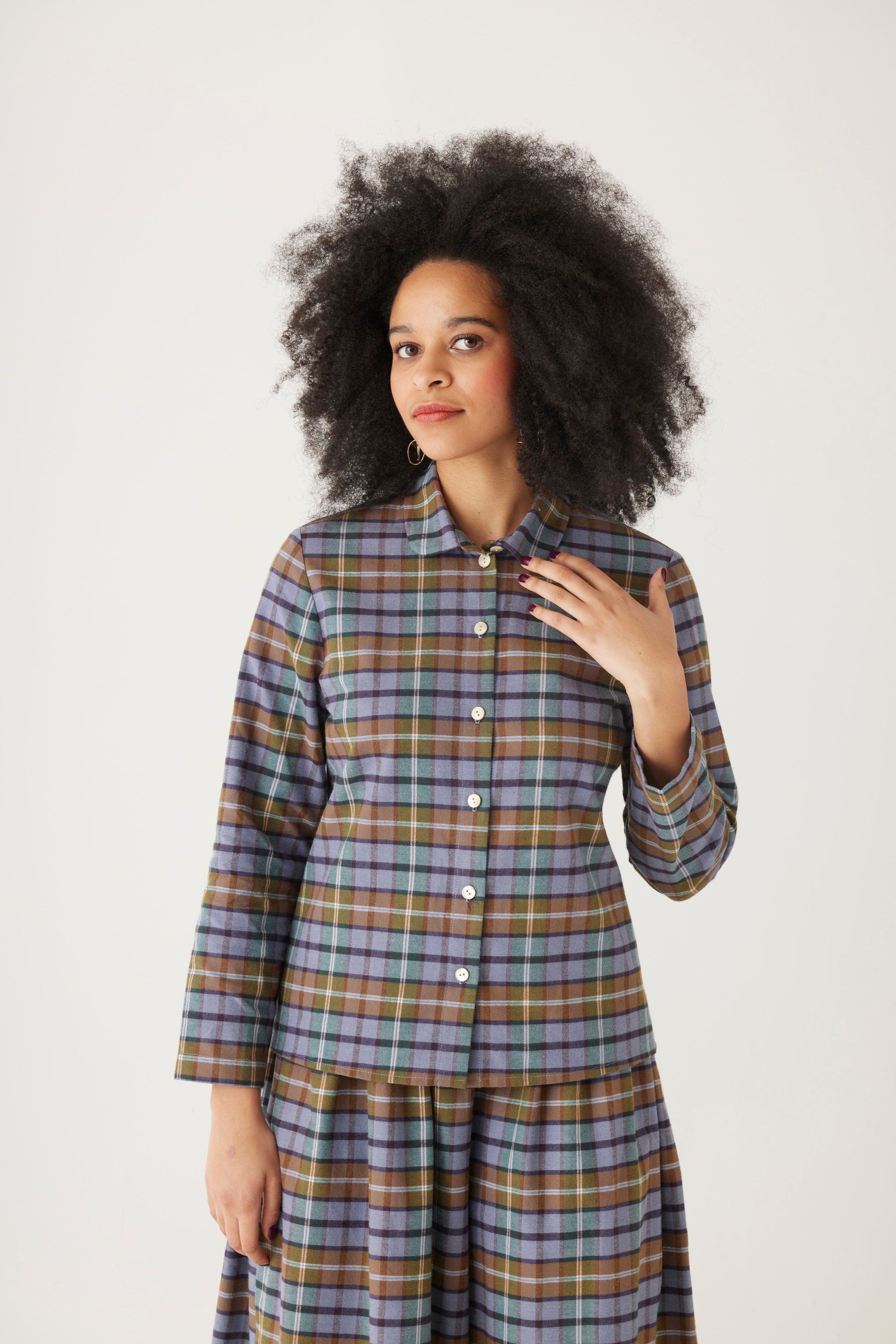 Binty Blouse in Seaside Flannel Blouse CHRISTINE ALCALAY   