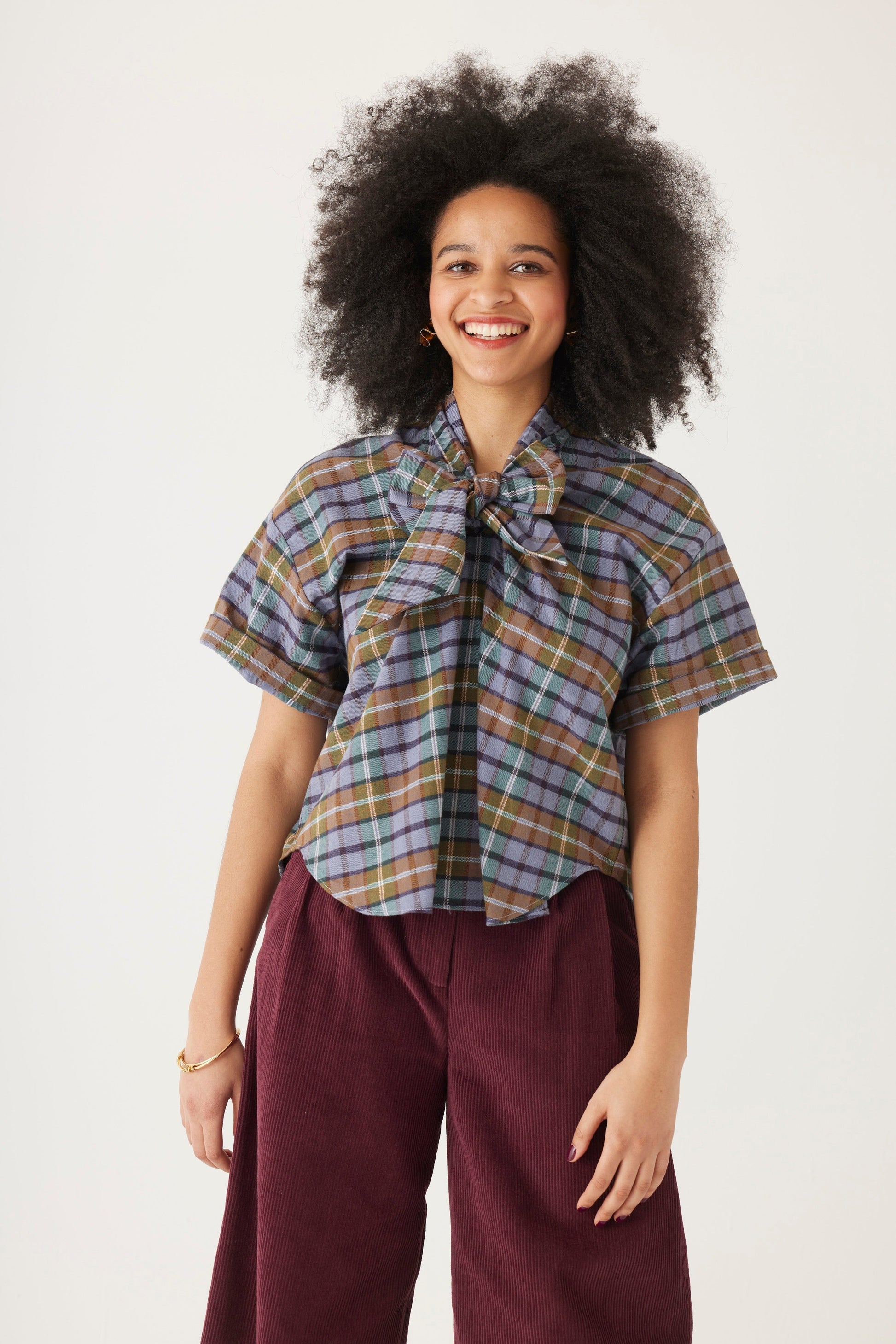 Betty Blouse in Seaside Flannel Blouse CHRISTINE ALCALAY   