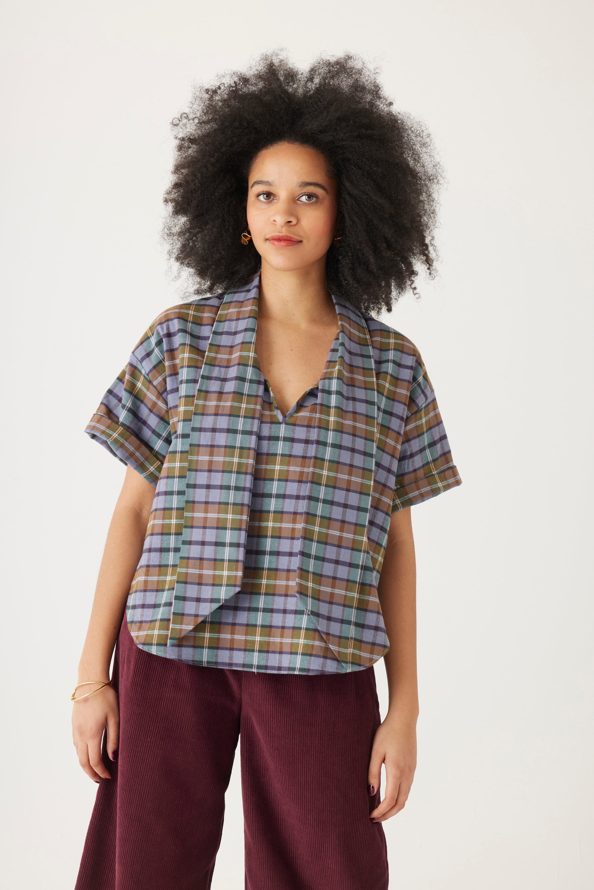 Betty Blouse in Seaside Flannel Blouse CHRISTINE ALCALAY   