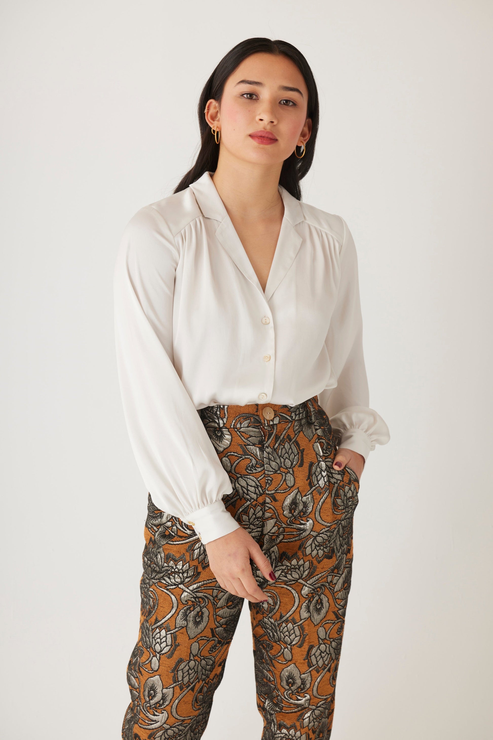 Rose Blouse in Japanese Charmeuse Blouse CHRISTINE ALCALAY   