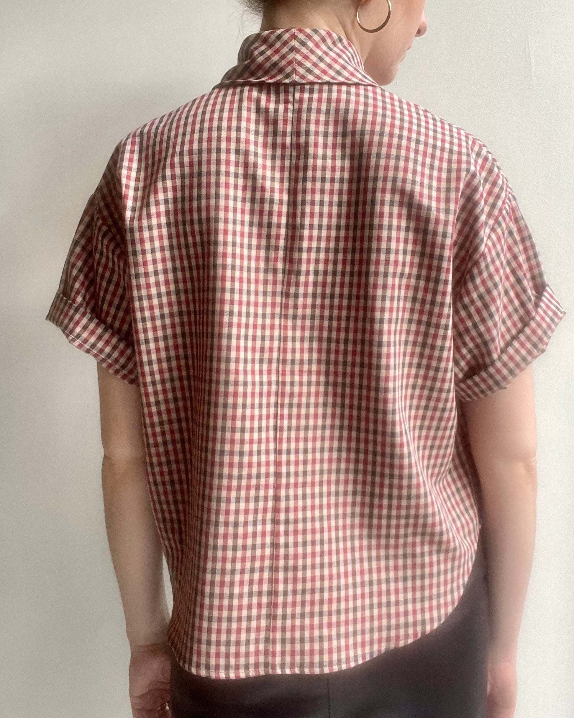 Betty Blouse in Cotton Check Blouses CHRISTINE ALCALAY   