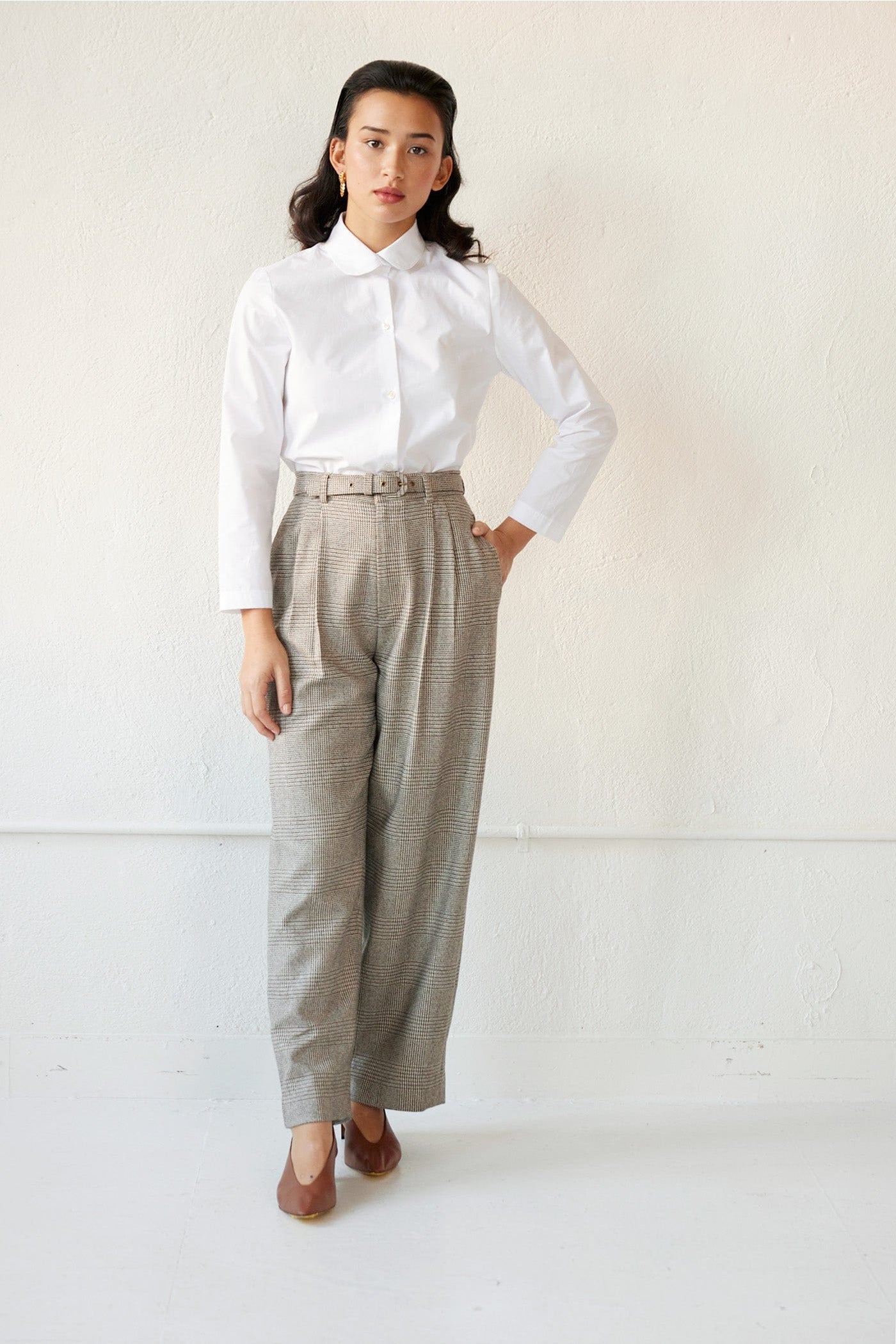 Binty Blouse in White Cotton Blouses CHRISTINE ALCALAY   