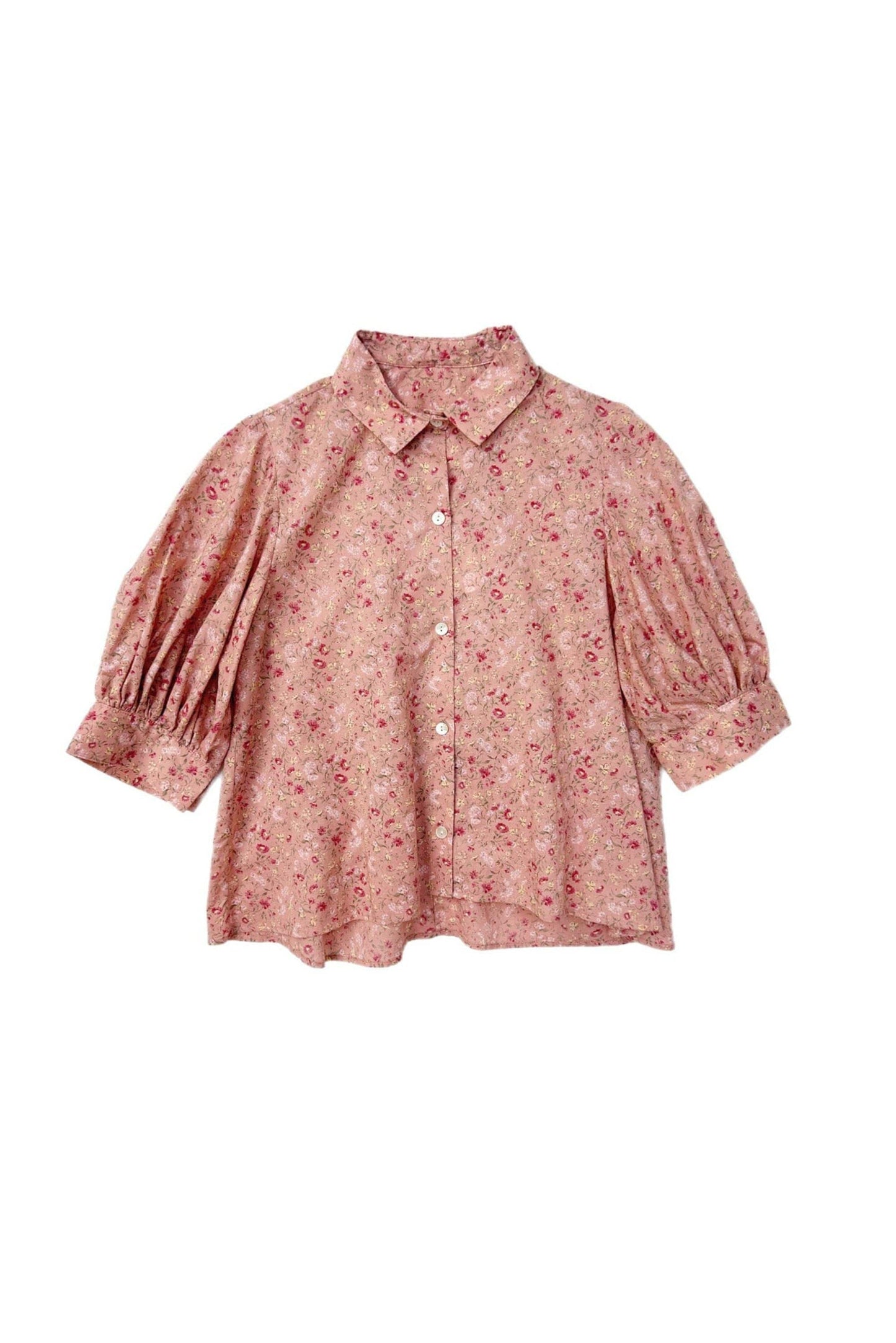 Sylvia Blouse in Cotton Floral Blouses CHRISTINE ALCALAY Petal Floral Extra Small 
