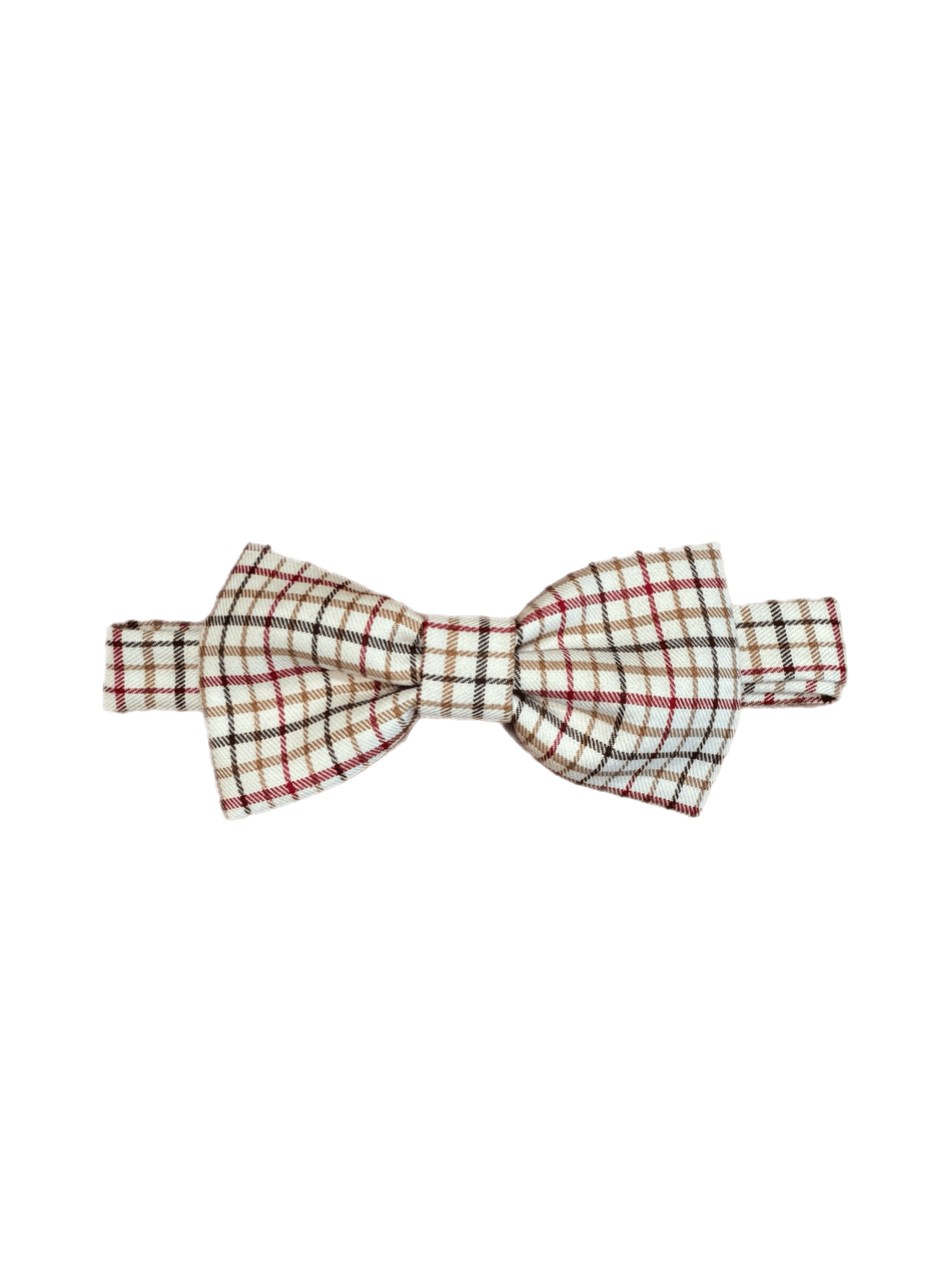 Bow Ties bow ties CHRISTINE ALCALAY Cream and Red Windowpane  