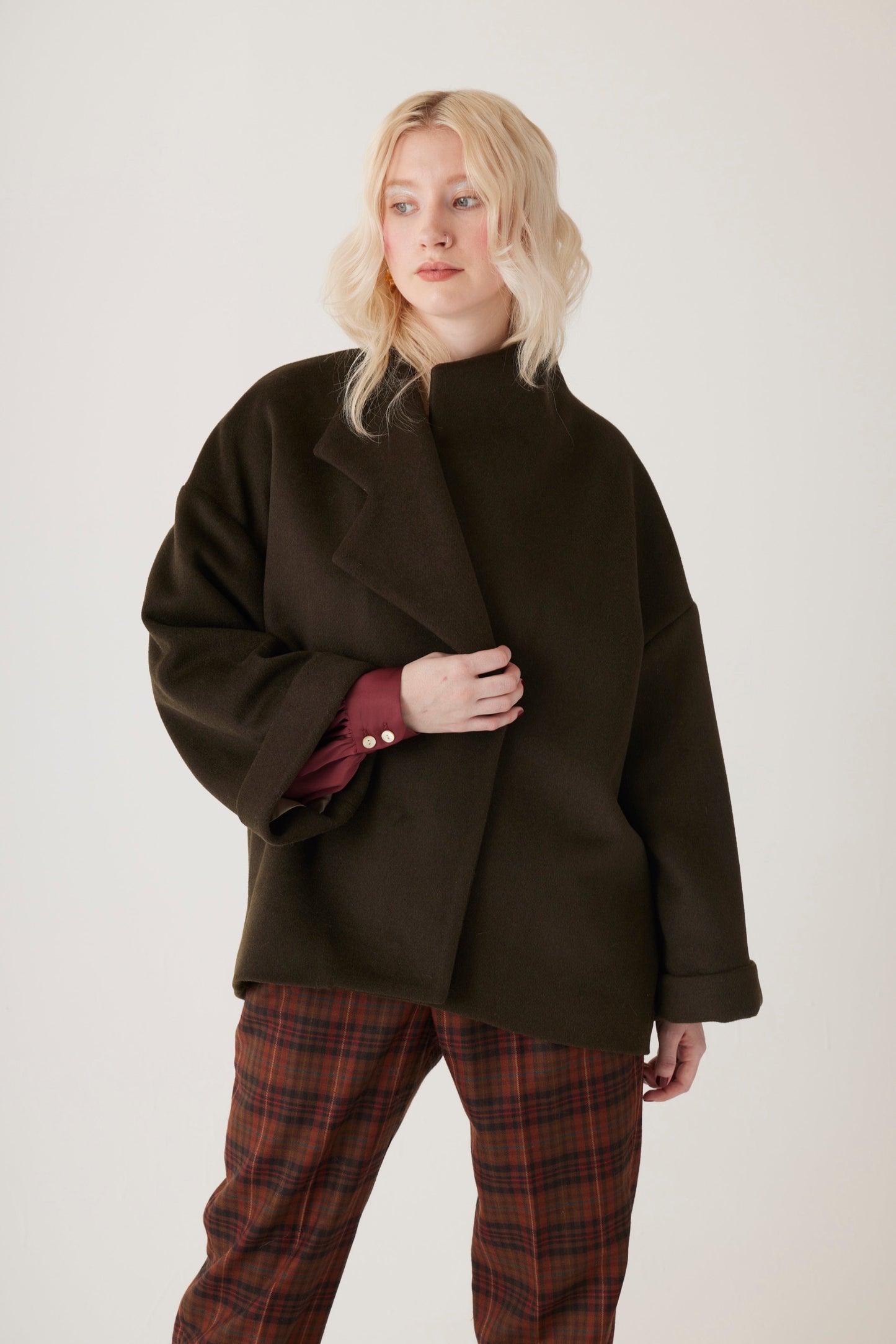 Carrie Coat in Wool Coat CHRISTINE ALCALAY Moss XS/S 