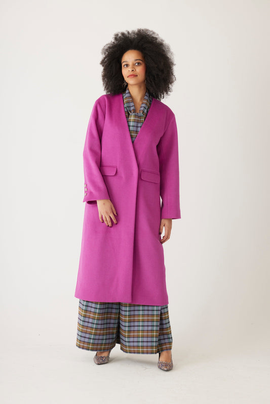 Nima Coat in Wool Blend Coat CHRISTINE ALCALAY Orchid Extra Small 