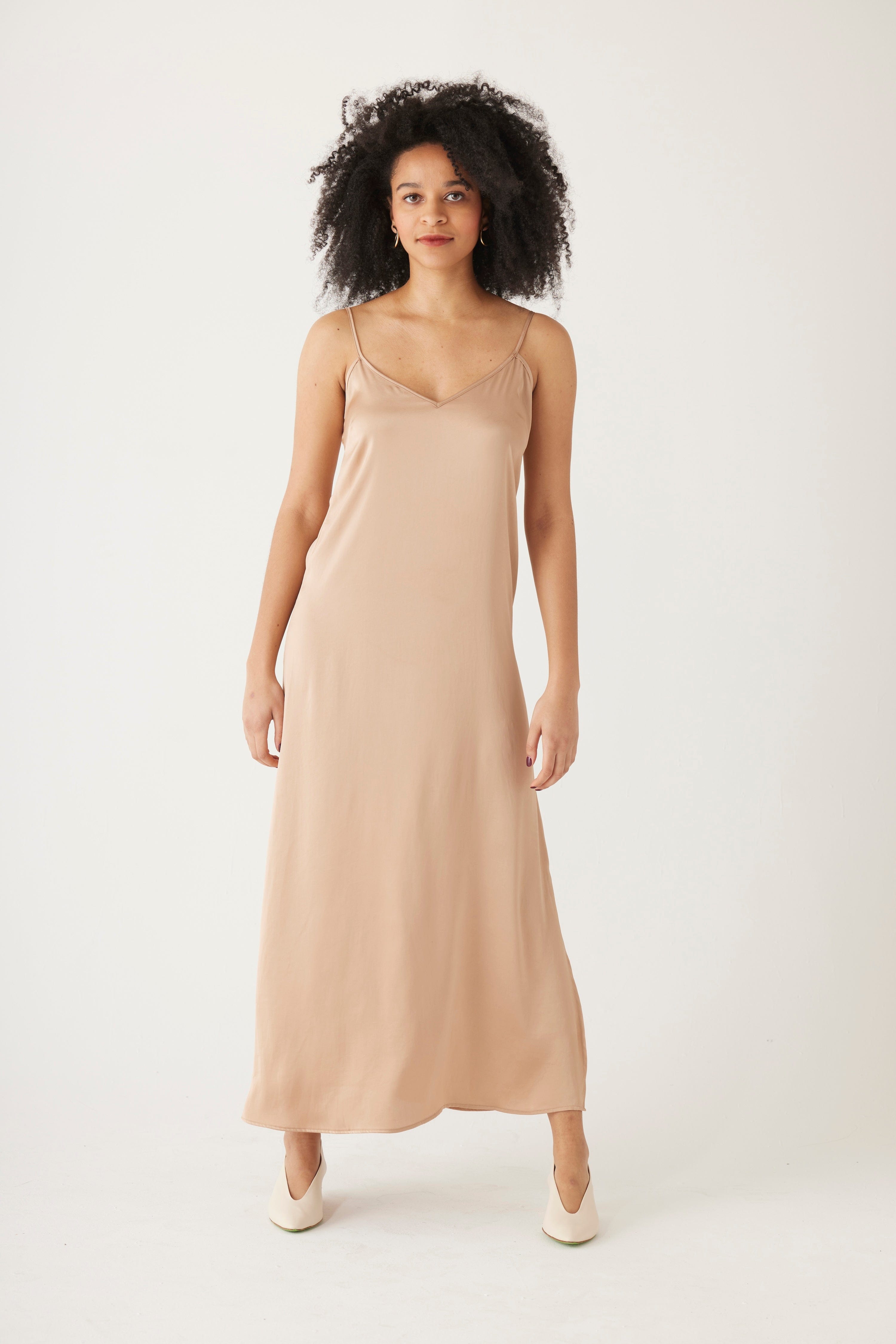 Charmeuse best sale slip dress