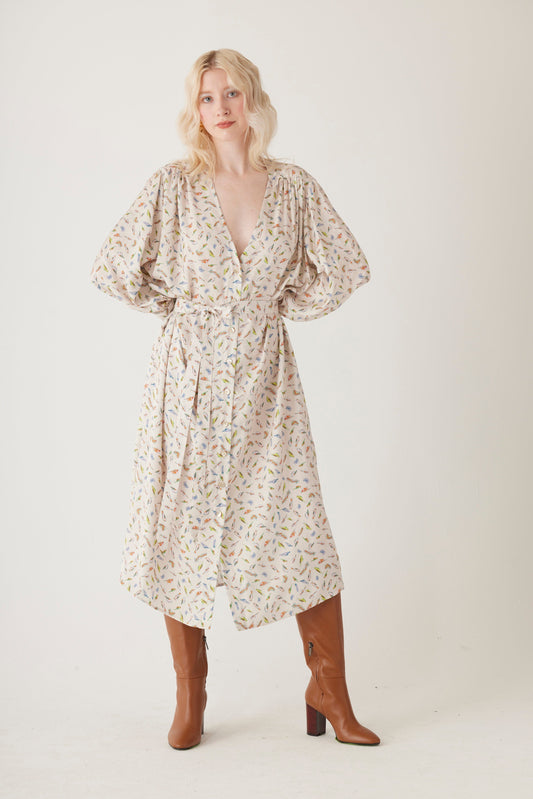 Farrah Dress in Birds Print Dresses CHRISTINE ALCALAY   