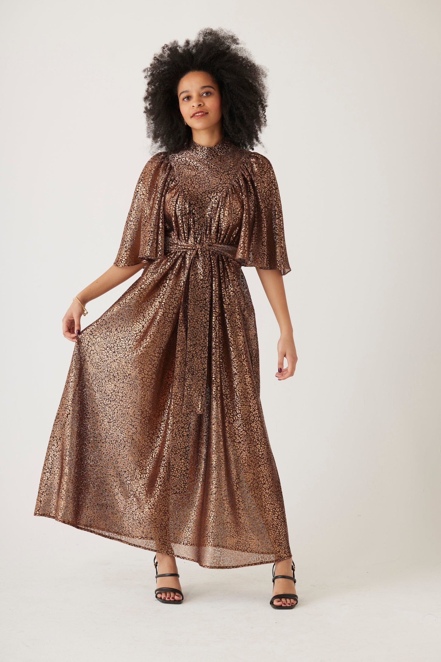 Maya Dress in Metallic Dress CHRISTINE ALCALAY   