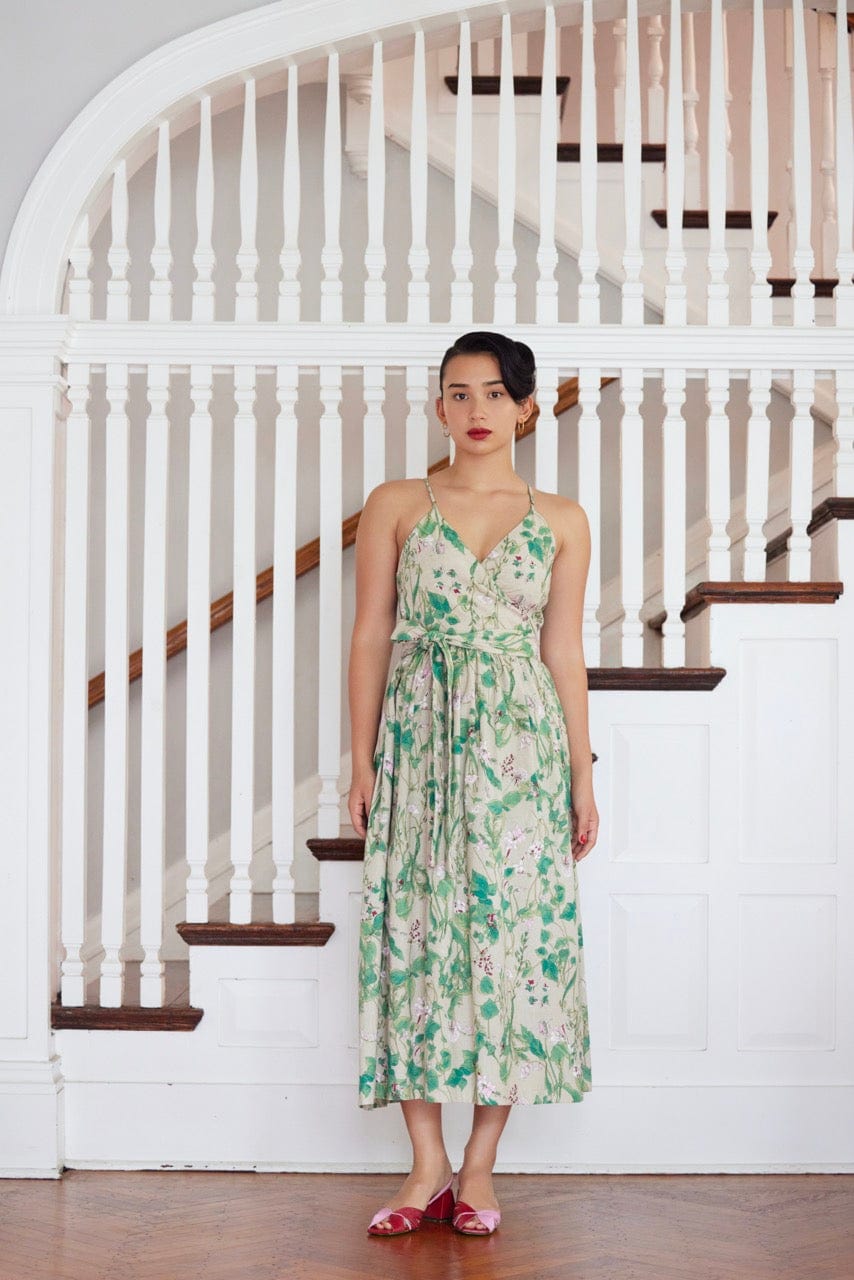 Mari Reversible Wrap Dress in Floral Linen CHRISTINE ALCALAY Mari Reversible Wrap Dress in Floral Linen CHRISTINE ALCALAY