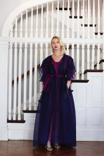 Coclico Maxi Dress in 100% Silk Organza