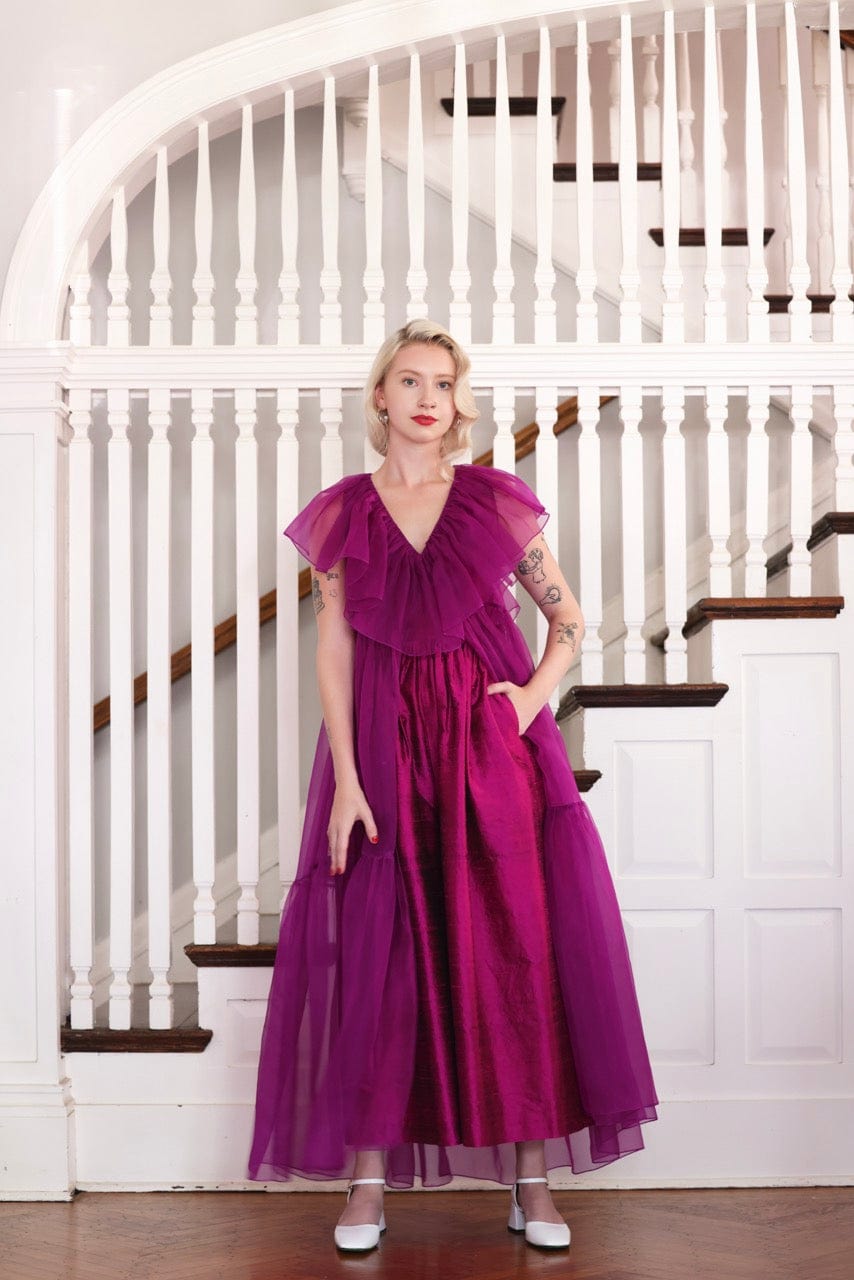 Papillon Dress in Silk Organza, Orchid / XS/S Papillon Dress in Silk Organza, Orchid / XS/S