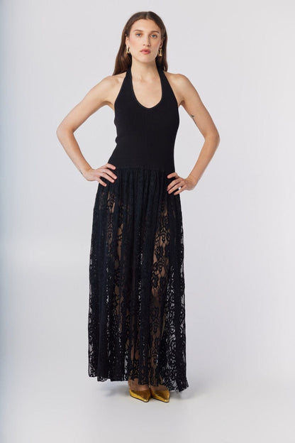 Samia Dress in Black Lace Dresses CHRISTINE ALCALAY Black XS/S