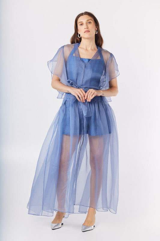 Coclico Dress in Bleuet Silk Organza Dresses CHRISTINE ALCALAY