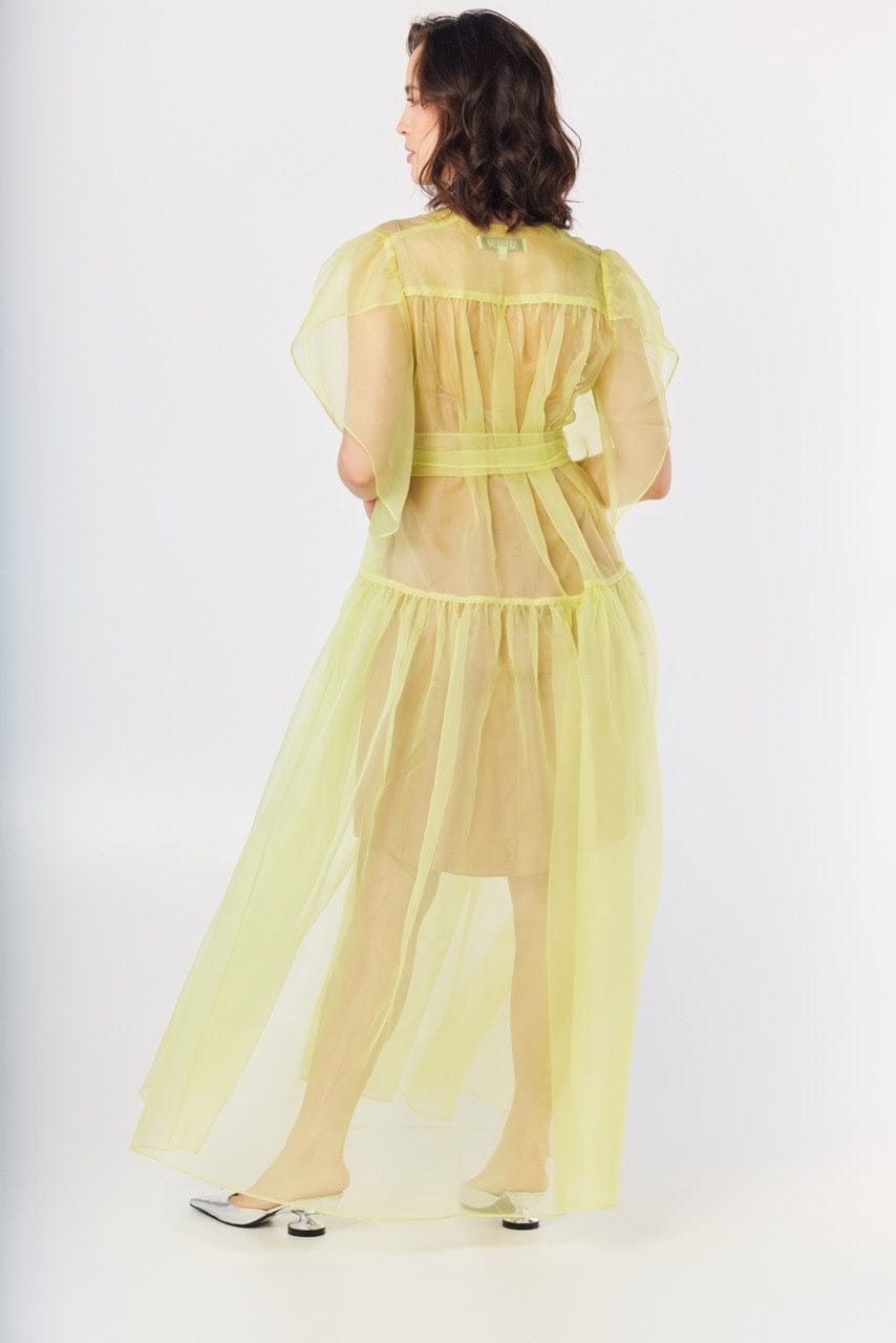 Coclico Dress in Lemongrass Silk Organza Dresses CHRISTINE ALCALAY