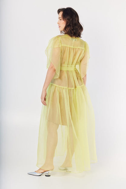 Coclico Dress in Lemongrass Silk Organza Dresses CHRISTINE ALCALAY