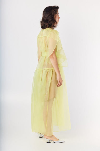 Coclico Dress in Lemongrass Silk Organza Dresses CHRISTINE ALCALAY