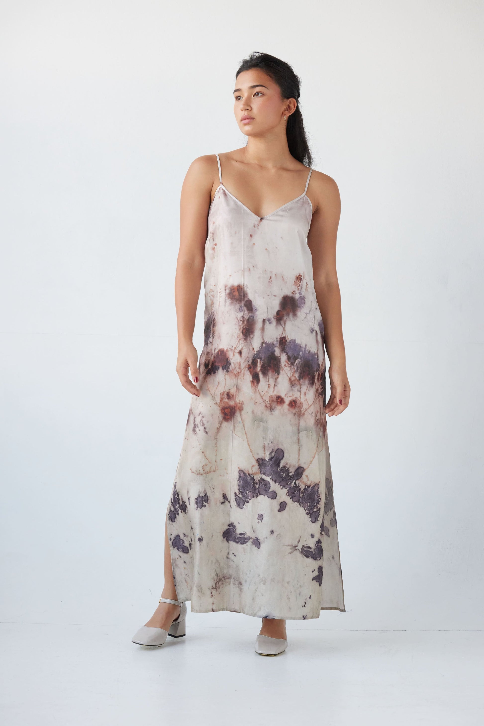 Kate Slip Dress in Silk Dresses Christine Alcalay Earth Extra Small 