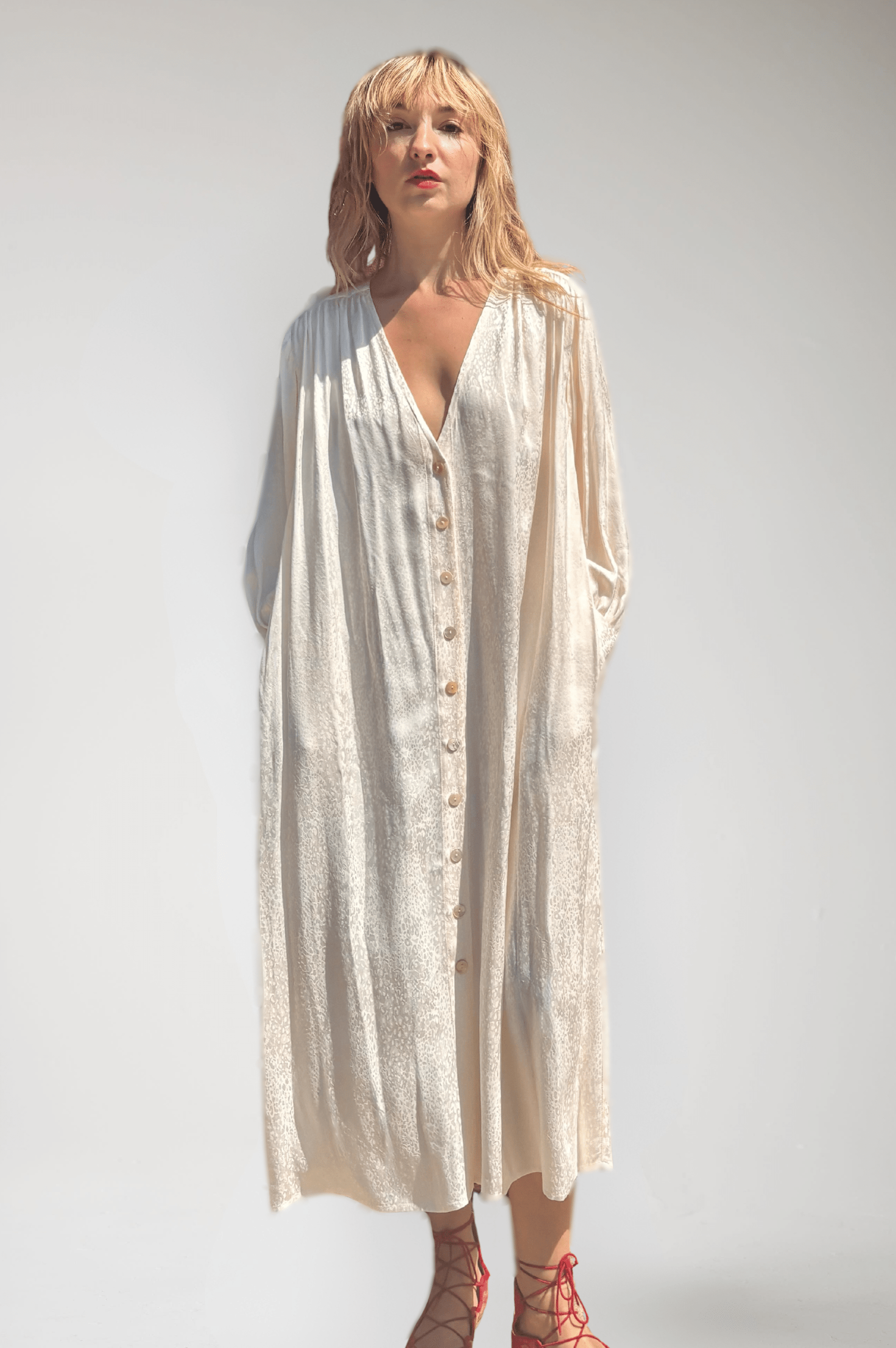 Farrah Dress in Leopard Jacquard Dresses CHRISTINE ALCALAY