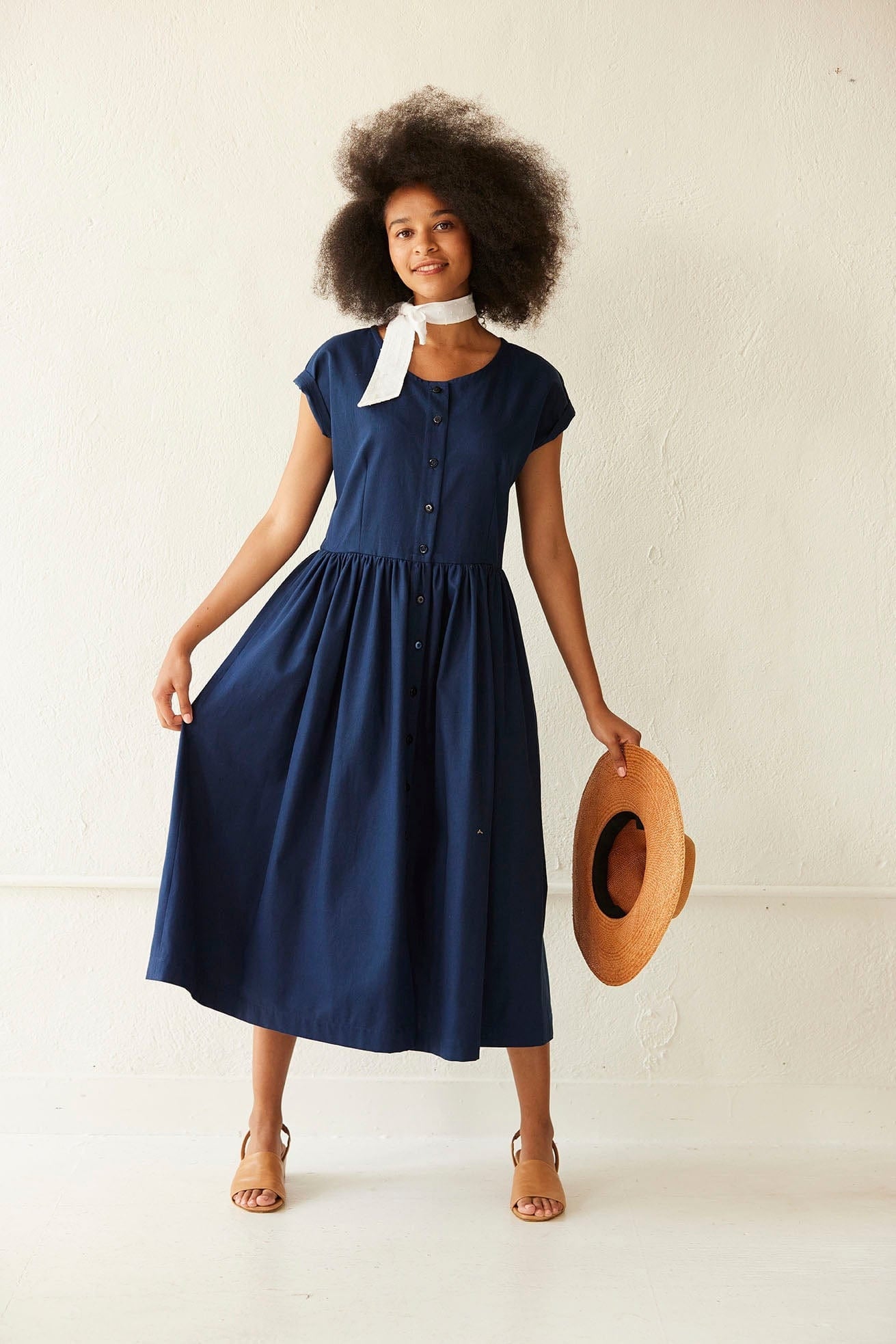 Hannah Dress in Cotton Twill Dresses CHRISTINE ALCALAY   