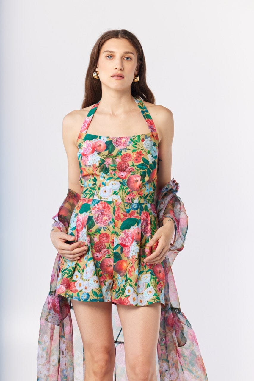 Jacqueline Dress in Pom Floral Silk Organza Dresses CHRISTINE ALCALAY