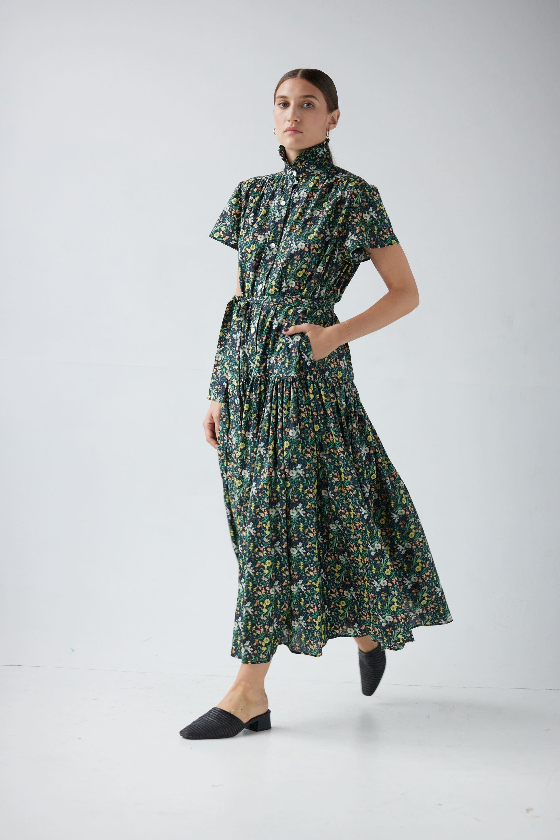 Jacqueline Dress in Floral Voile Dresses CHRISTINE ALCALAY   