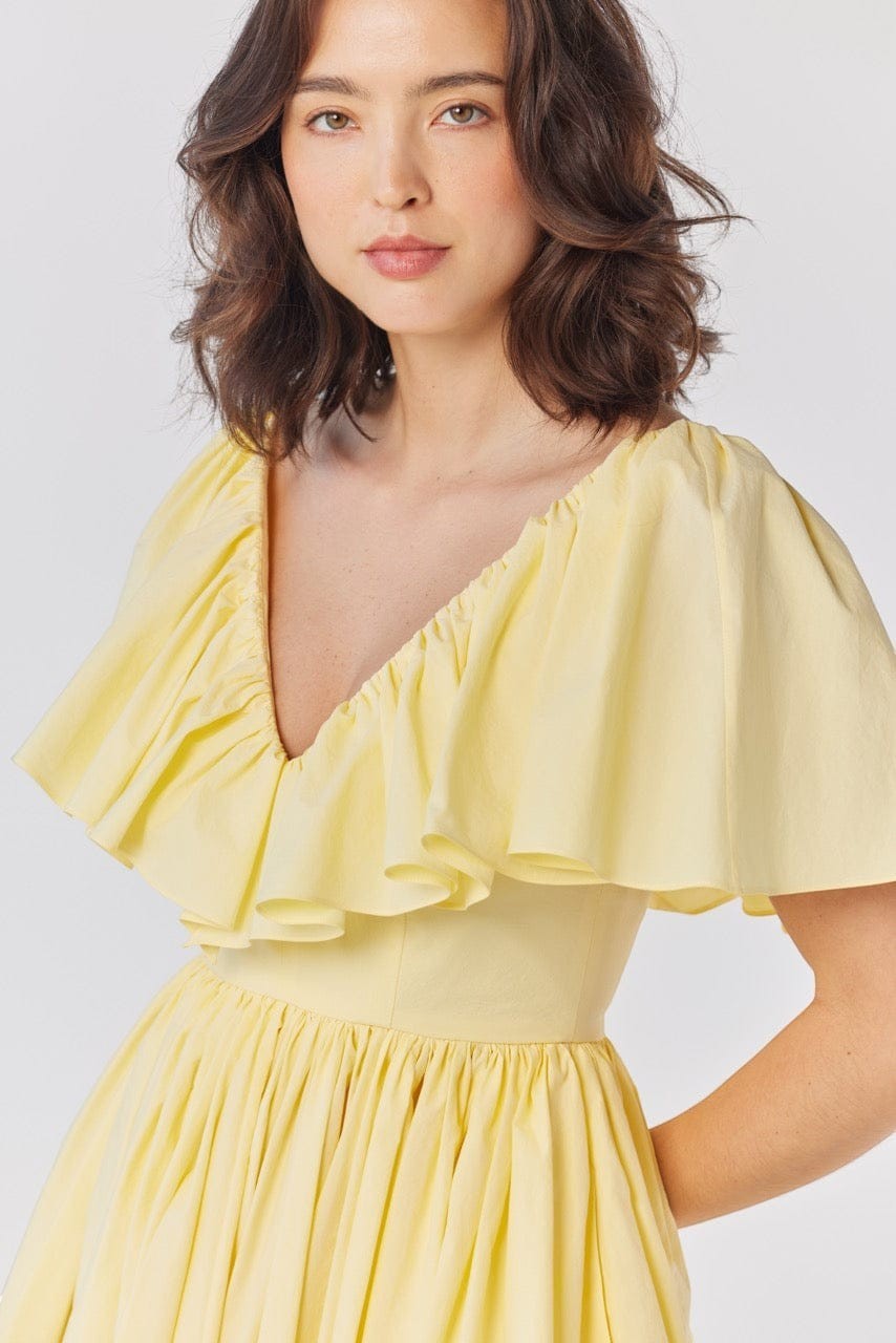 Hong Nhung Dress in Limoncello Yellow Cotton Dresses CHRISTINE ALCALAY Limoncello Yellow 0