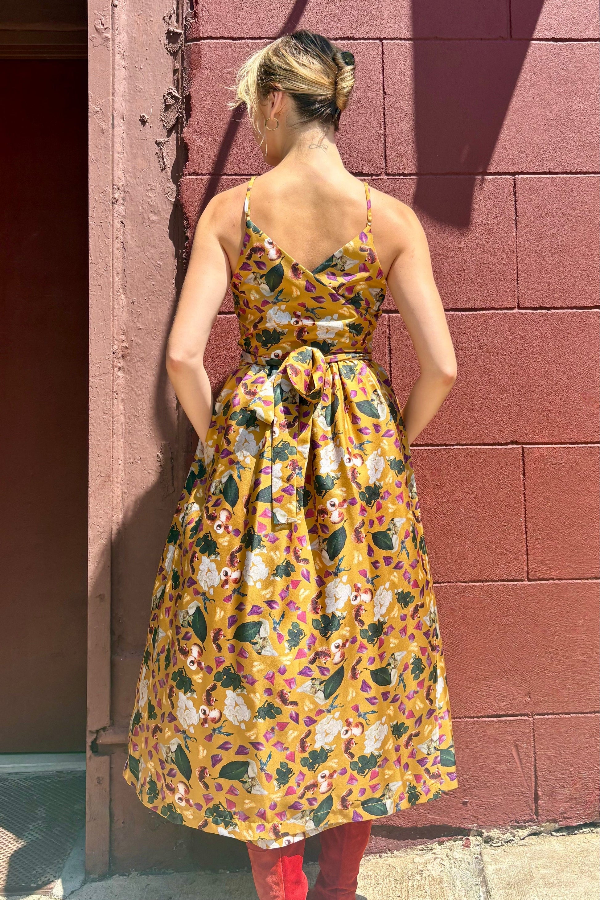 Mari Reversible Wrap Dress in Lychee Silk Twill, Lychee / Medium Mari Reversible Wrap Dress in Lychee Silk Twill, Lychee / Medium