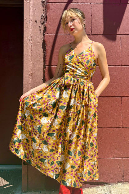 Mari Reversible Wrap Dress in Lychee Silk Twill Dresses CHRISTINE ALCALAY