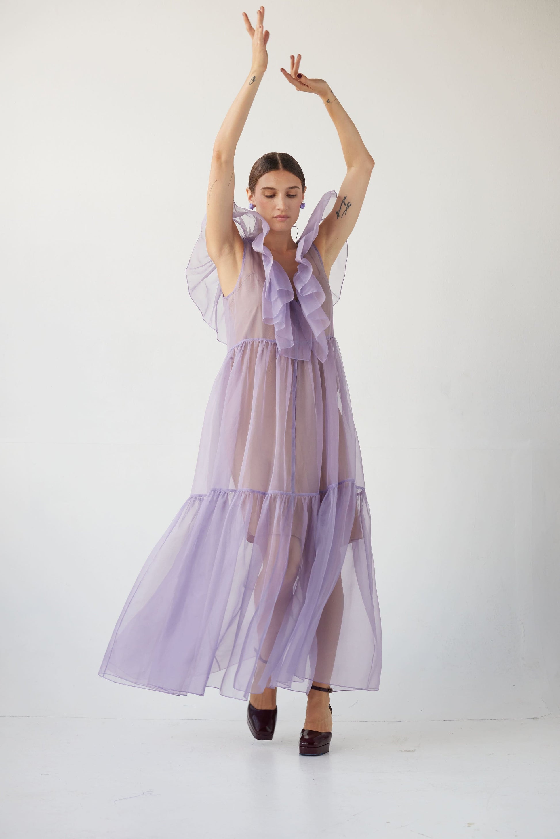 Papillon Dress in Silk Organza Dresses Christine Alcalay   