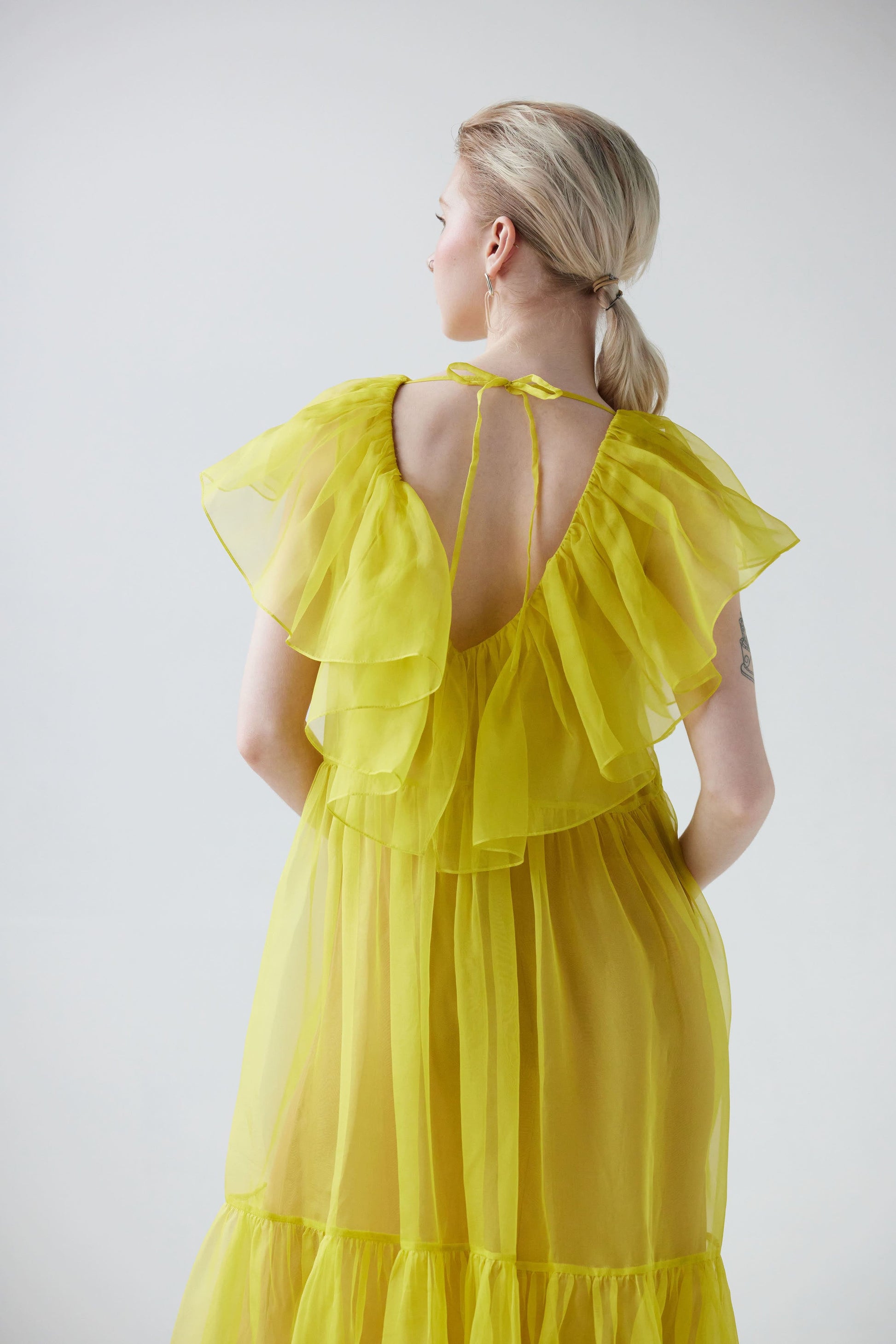 Papillon Dress in Silk Organza Dresses Christine Alcalay   