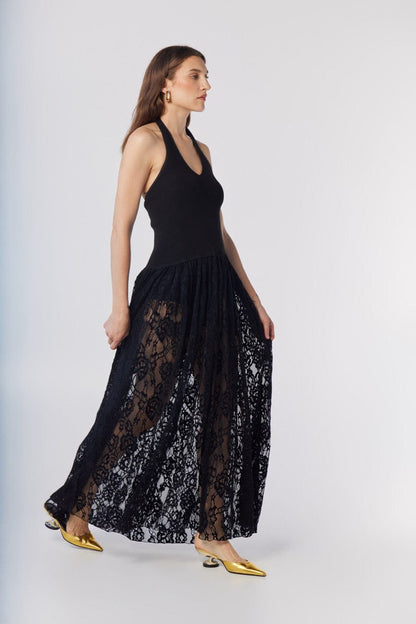 Samia Dress in Black Lace Dresses CHRISTINE ALCALAY