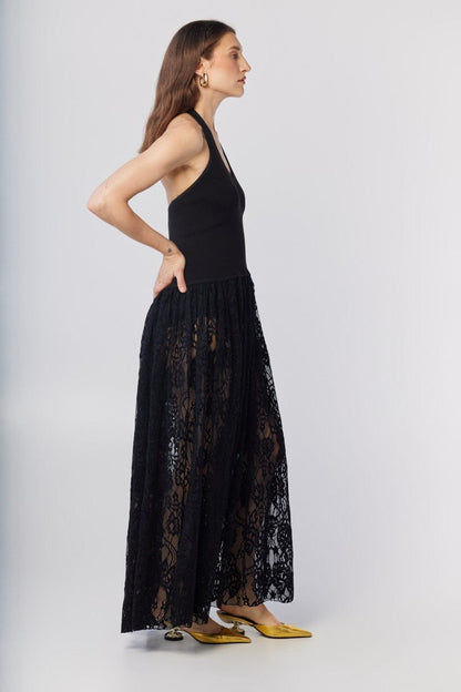 Samia Dress in Black Lace Dresses CHRISTINE ALCALAY
