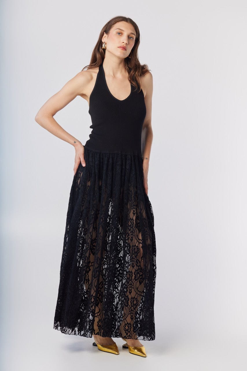 Samia Dress in Black Lace Dresses CHRISTINE ALCALAY