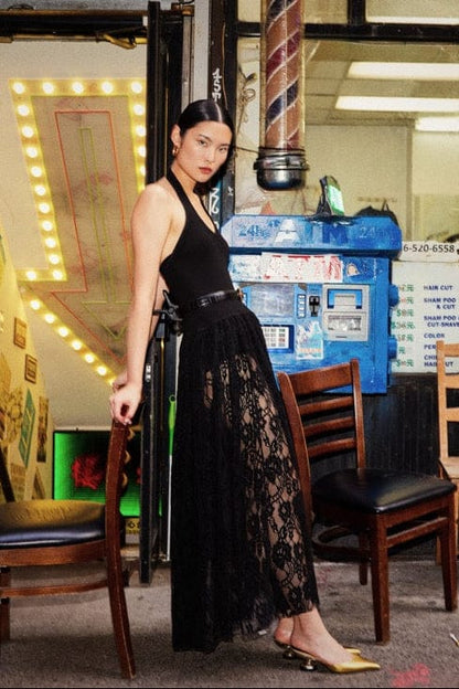 Samia Dress in Black Lace CHRISTINE ALCALAY Samia Dress in Black Lace CHRISTINE ALCALAY