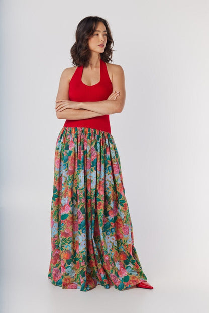 Samia Dress in Pom Floral Cotton Dresses CHRISTINE ALCALAY